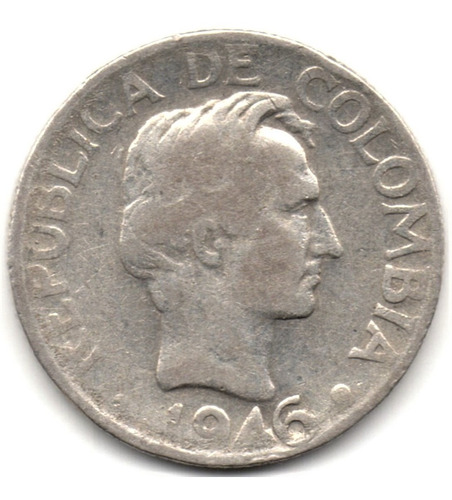 10 Centavos 1946 Bogotá Plata 0,500