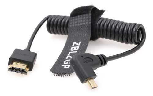 Zblzgp 8k Cable Hdmi Enrollado En Ángulo Recto Tipo A Hdmi 2