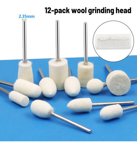 3 X 12x Grinding Polishing Head Kit Herramientas De Manicura