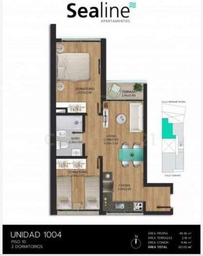 Apartamento Sealine A Estrenar De 2 Dorm. En Centro!!