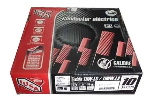 Cable Thw Iusa Calibre #10 100 Metros Varios Colores