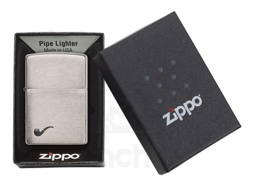 Imagen 3 de 7 de Encendedor Zippo Para Pipa Pipe Brushed Chrome 200pl