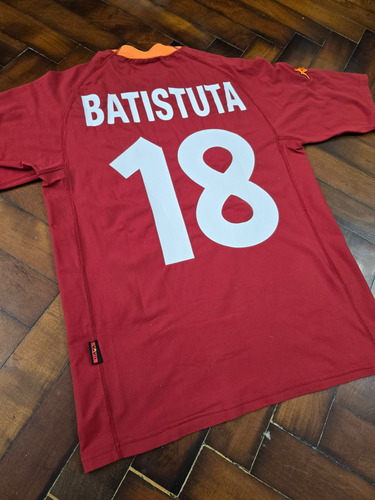 Camiseta Titular Roma 2000/01, Batistuta 18. Talle S Amplio (Usado)