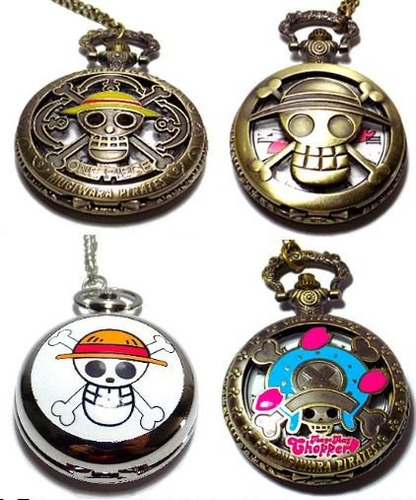 One Piece Reloj Bolsillo Anime Cadena Y Accesorio