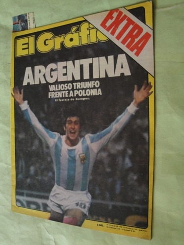 El Grafico Extra Argentina Mundial 1978  Kempes Polonia