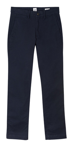 Hombre Pantalon Gap Slim Khaki Azul Marino