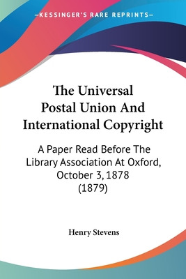 Libro The Universal Postal Union And International Copyri...