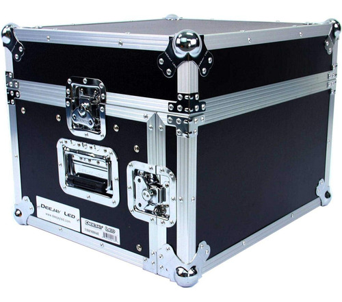 Flight Case 8u Slant Mixer Vertical Rack System Con Puerta D