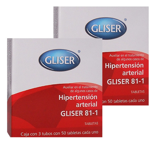 Gliser #81-1 Hipertensión Arterial (2 Pzas) 150 Tab C/u