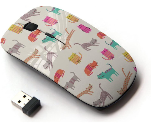 Kawaiimouse [mouse Inalámbrico Óptico 2.4g] Gatitos Gatos Te