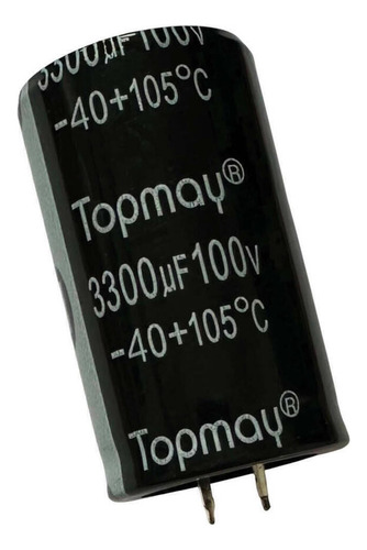 2 Pçs Capacitor Eletrolitico 3300mf X 100v - 3300x100v 105