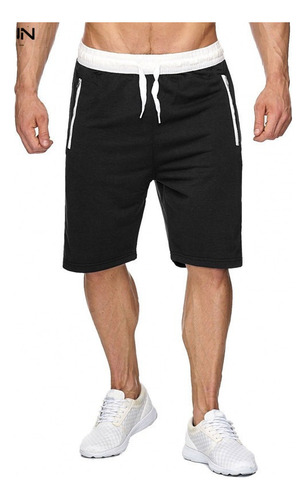 Short Hombre Casual Playa Ajustable Cintura Elástico Verano