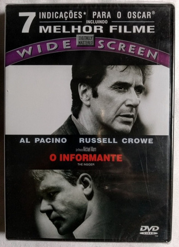 O Informante Al Pacino Russel Crowe Dvd