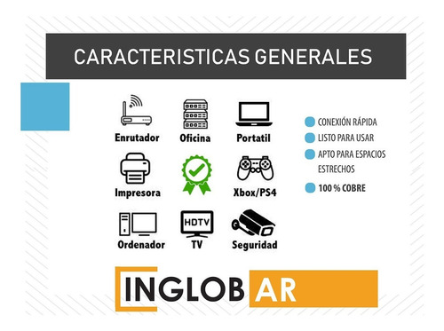 Imagen 3 de 5 de Cable Armado 20m Cctv 100% Cobre Cat 5e Rj45 Redes Exterior