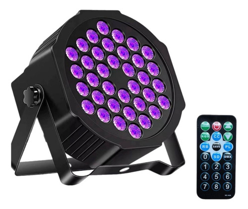 Canhão Parled 36 Leds Rgb 3w Triled Refletor Strobo Dmx Led