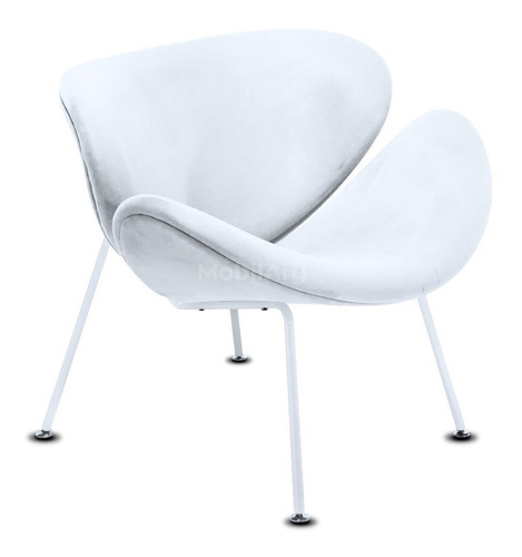 Sillón Paulin En Ecocuero Talampaya Pintado Negro - Blanco