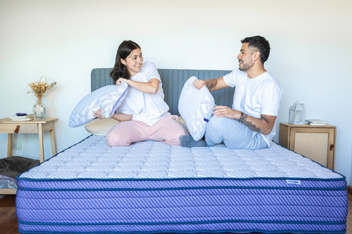 Sommier Queen Size 160x200 Y Colchón Alta Densidad Pedic Pro