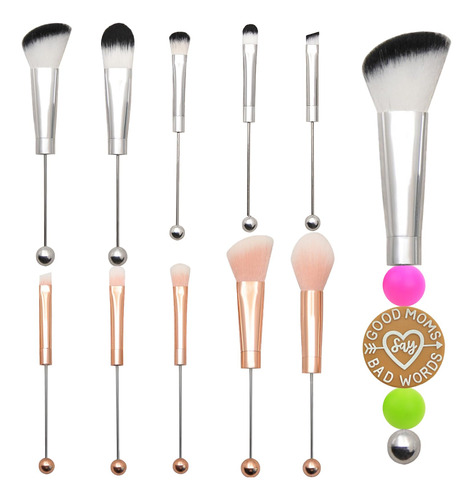 Brochas De Maquillaje Con Cuentas De Silicona Kit De Pincele