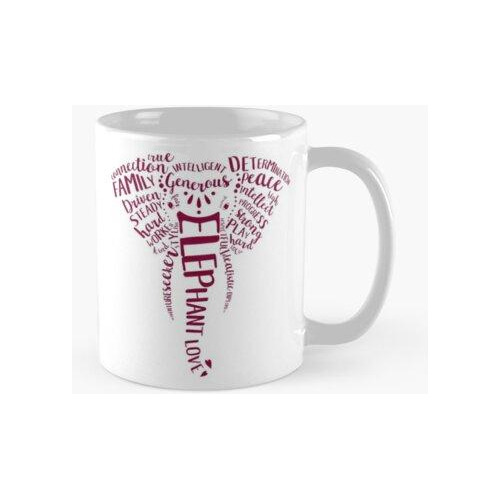 Taza Animal De Espíritu Elefante Marrón Calidad Premium