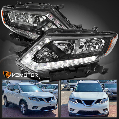 Par Faro Negro Led Nissan Rogue Sl 2016 2.5l