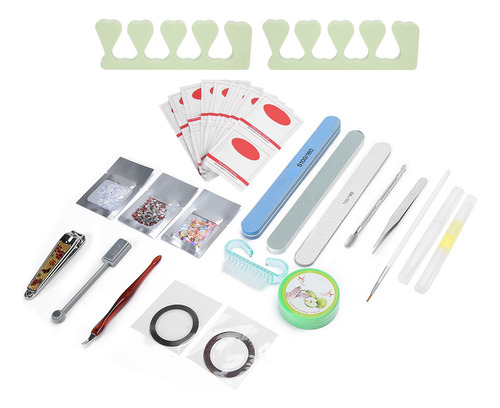 Juego De Herramientas Para Decoración De Uñas Con Forma De T