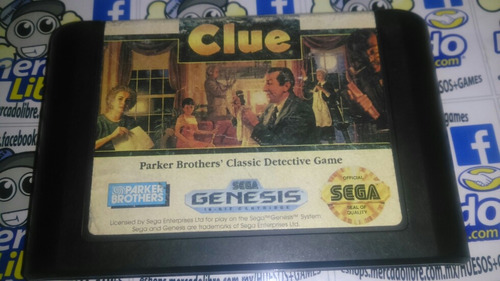 Clue Para Sega Genesis ( Envio Gratis )