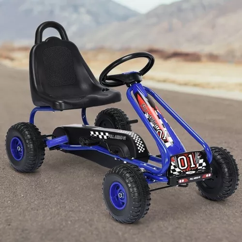 Kart con pedales asiento ajustable azul