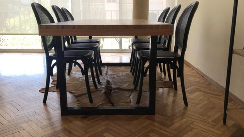 Imagen 2 de 2 de Mesa Comedor Hierro Y Madera