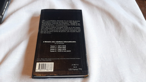 Histoire Des Relations Internationales 1 2 Y 3 C Zorgbibe