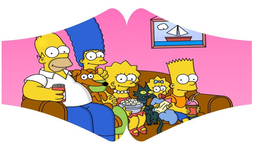 Tapabocas Los Simpson Familia 