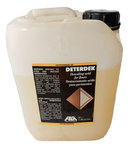 Detergente Desincrustante Acido Para Pavimento Deterdek 5lts