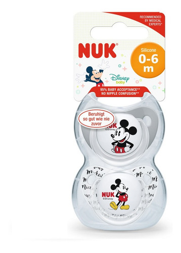 Chupete Nuk Mickey 0/6 M T1 Varon