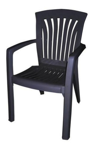 Sillon Mascardi Kansas Negro Reforzado C/ Apoya Brazos