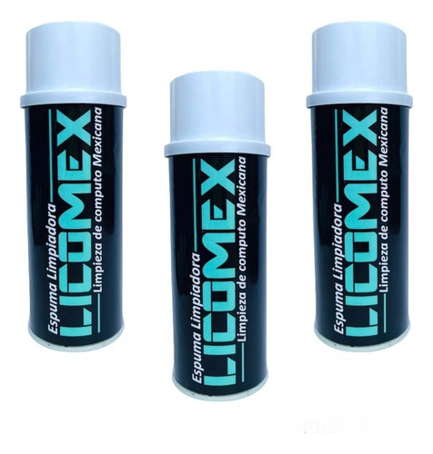 Imagen 1 de 3 de Espuma Limpiadora Licomex 440 Ml 3 Piezas