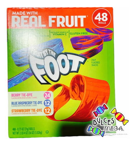 Fruit By The Foot Dulce Rollo Fruta Natural C/48pz