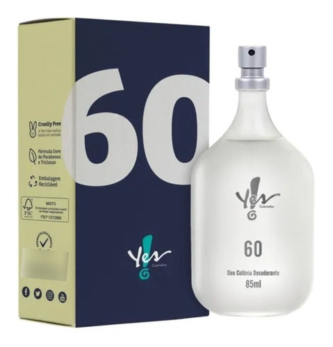 Deo Colônia - Perfume  Masculino Yes Cosmetics Número  60  