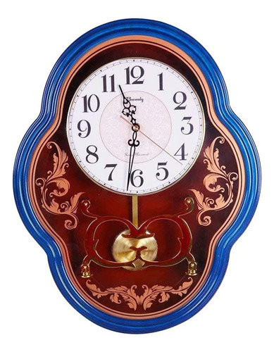 Reloj Pared Retro Pendulo Antiguo Silencioso Marca Numero S