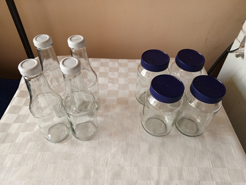 Frascos De Vidrio/salsa Tomate 397ml Y Mayonesa 445ml X Doc. (Usado)