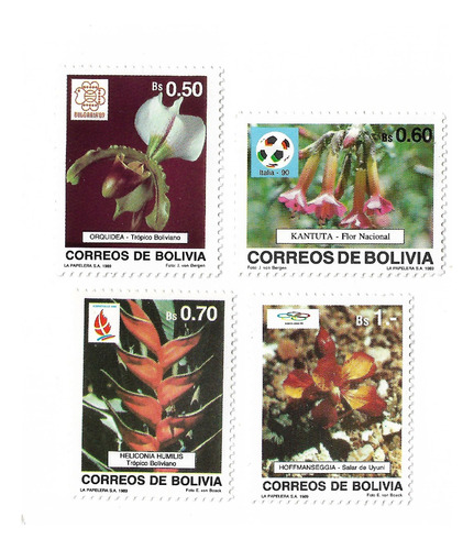  Bolivia 1989 Fores Autoctonas Serie Mint Completa 2596/99