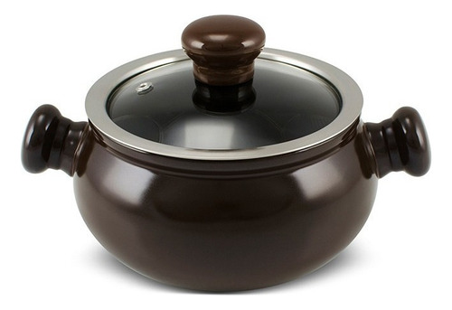 Panela Caçarola De Cerâmica 14cm 1,25l Chocolate Ceraflame