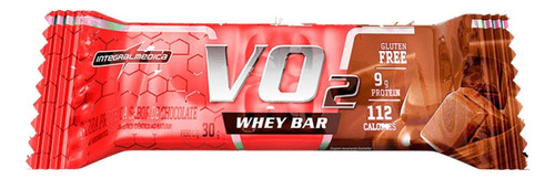 Suplemento em barra Integralmédica  VO2 Whey Bar proteína Whey Bar sabor  chocolate em caixa 24 un
