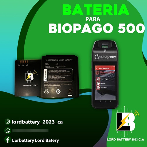 Bateria Para Biopago 500