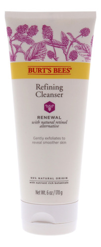 Limpiador Renewal Refining De Burts Bees Para Unisex, 180 Ml