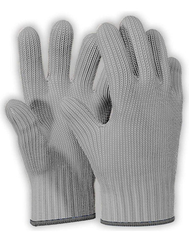 1 Par De Guantes De Algodón Resistentes Al Calor Grises, Gu