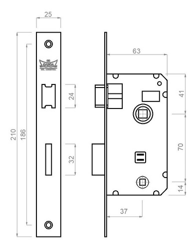 Combo N 12 Cerradura Reversible De Baño Frente Ancho + Manija Doble Acero Inoxidable + Pomo De Baño Acero Inoxidable