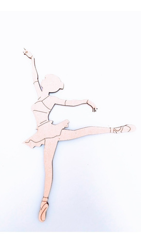 Souvenir Aplique Bailarinas Kit X 5 - Mdf / Fibrofacil