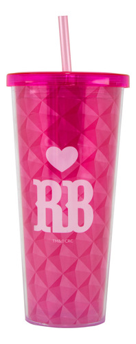 Copo Canudo Gigante Rebecca Bonbon Cor Rosa