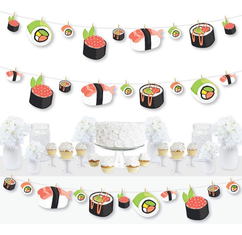 Big Dot Of Happiness Let's Roll - Sushi - Decoraciones Japon