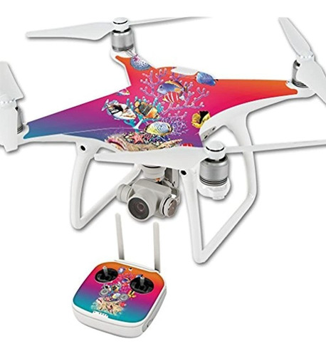 Mightyskins Skin Para Dji Phantom 4 Quadcopter Drone  Coral 