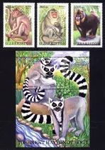 Comprar Fauna - Mono - Lémur- Zoo - Uzbekistán - Serie + Block Mint